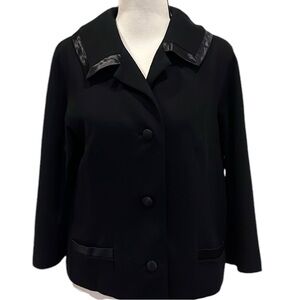 Vintage Tricosa Paris - tricolage - Black Wool Blazer - Size 42 - Medium